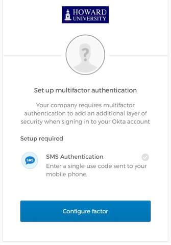 Multifactor authentication setup