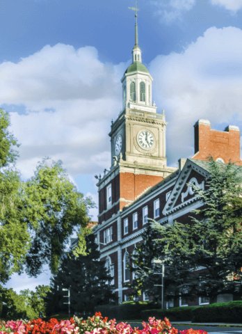 The Founders Library clock tower.