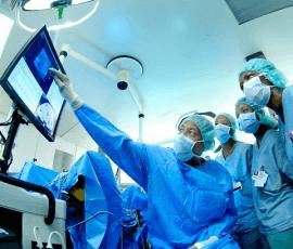 Doctors looking at xray images