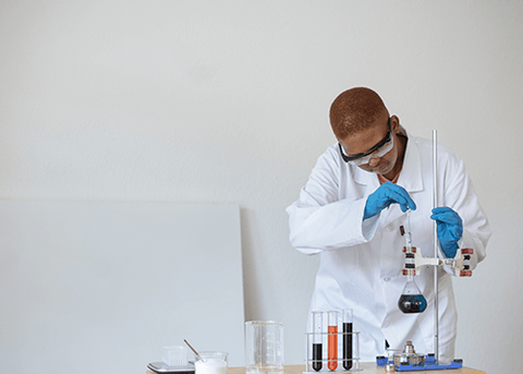 A pharmacist in a laboratory 