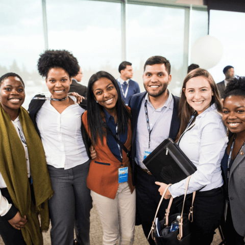 Young professionals in an office setting.