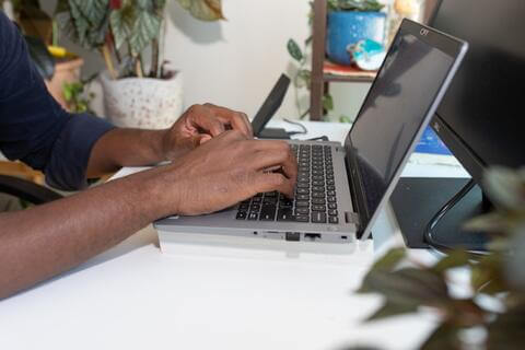 Person on computer