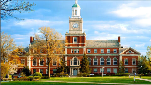 Founder's Library on a sunny afternoon